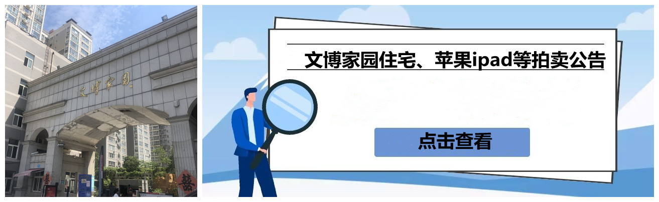 文博家园住宅、苹果ipad等拍卖公告