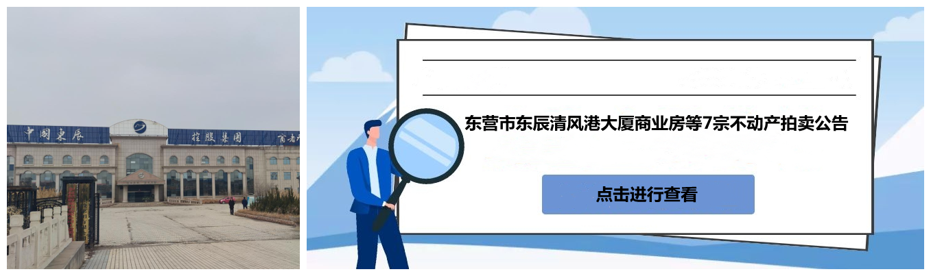 东营市东辰清风港大厦商业房等7宗不动产拍卖公告